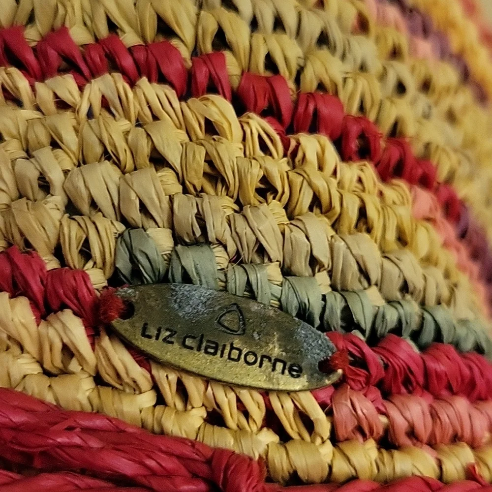 Liz Claiborne colorful straw hat - Picture 2 of 4